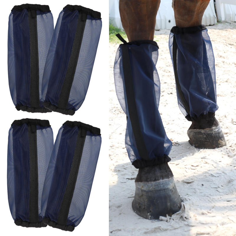 All-Purpose Fine Mesh Horse Fly Boots Breathable Anti-Fly Leggings with Sturdy Support Strips Reduce Annoying Stomping & 360°Leg Protection Durable Easy-Clean Material 4-Pack Lavender Purple Dark Blue Universal - PawsPlanet Australia