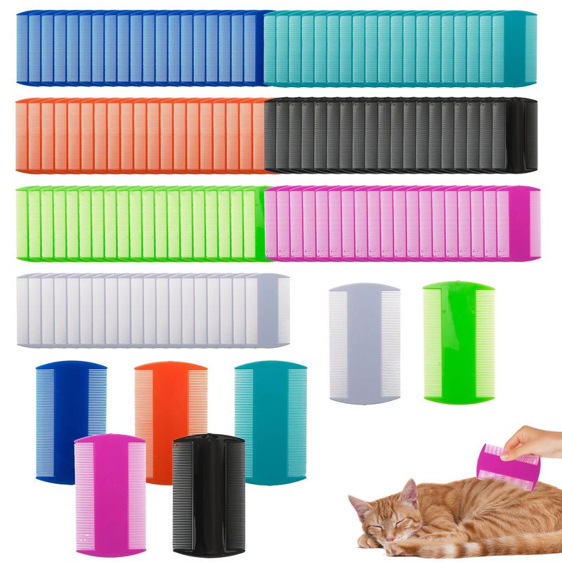 140 Pcs Flea and Tick Grooming Tool Bulk- Double Sided Comb for Cats Dogs Lice and Tick Comb for Small Pets, Kittens and Puppies (7 Colors) - PawsPlanet Australia