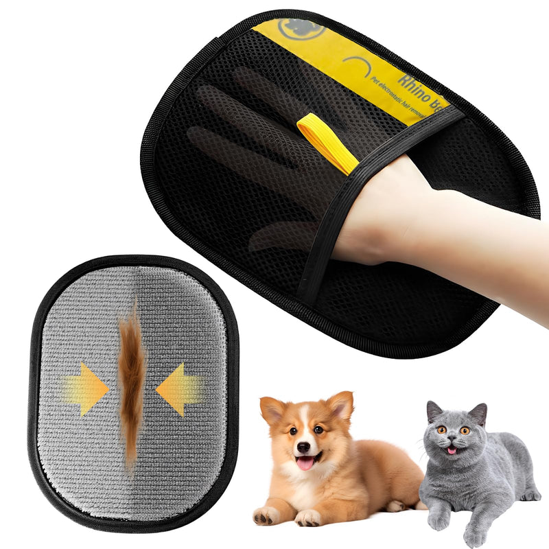 Upgraded Electrostatic Pet Hair Removal Glove - Reusable, Washable Mitt for Furniture, Carpet, Car Seat & Clothing - Efficient Cat & Dog Hair Remover - PawsPlanet Australia