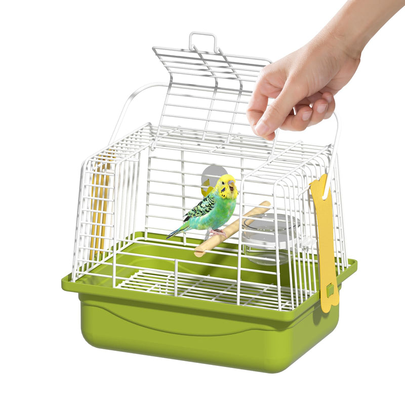 BAGHBPM Small Bird cage,Travel Cage for Birds and Small Animals, Parakeet cage,Bird Carrier Travel cage,Bird Travel cage, jaulas para pájaros,Green,(Size:S,M,L) (M) M - PawsPlanet Australia