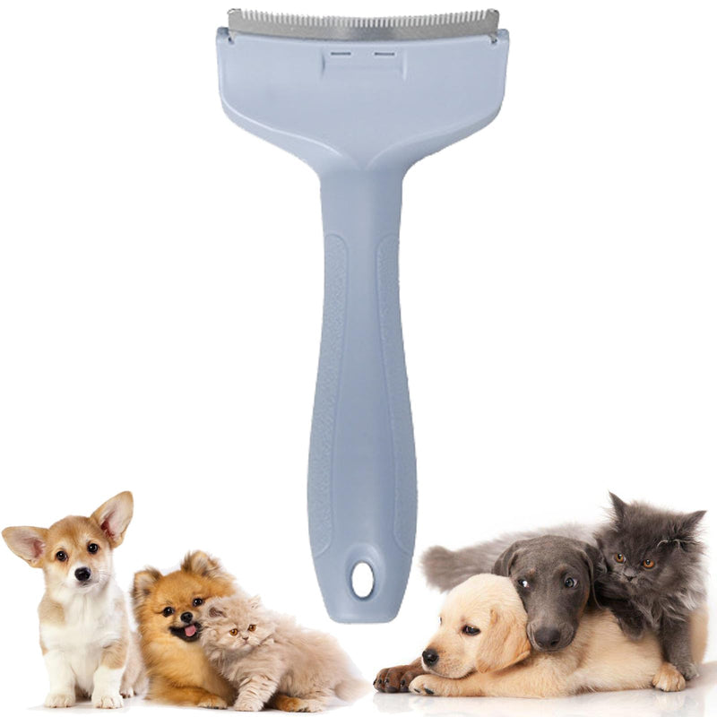 V-Tooth Deshedding Comb, Doggo Comfy Pet Comb Pro, Dog & Cat Grooming Brush for Shedding, Tight V-Shaped Teeth Deshedding Tool (Blue S) - PawsPlanet Australia
