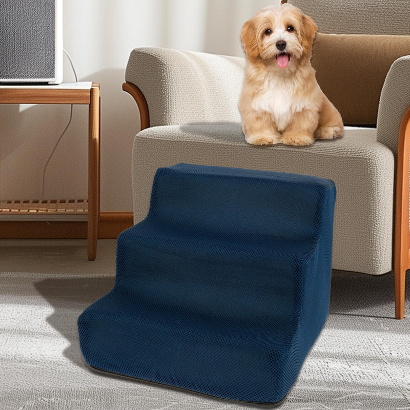 Dog Steps for Sofa Low Bed Couch, Washable Dog Stairs Step, Portable Pet Step Stairs Puppy Ramp Cat Scratching, Practical Puppy Stairs, High Density Foam Portable Pet Bed Couch - PawsPlanet Australia