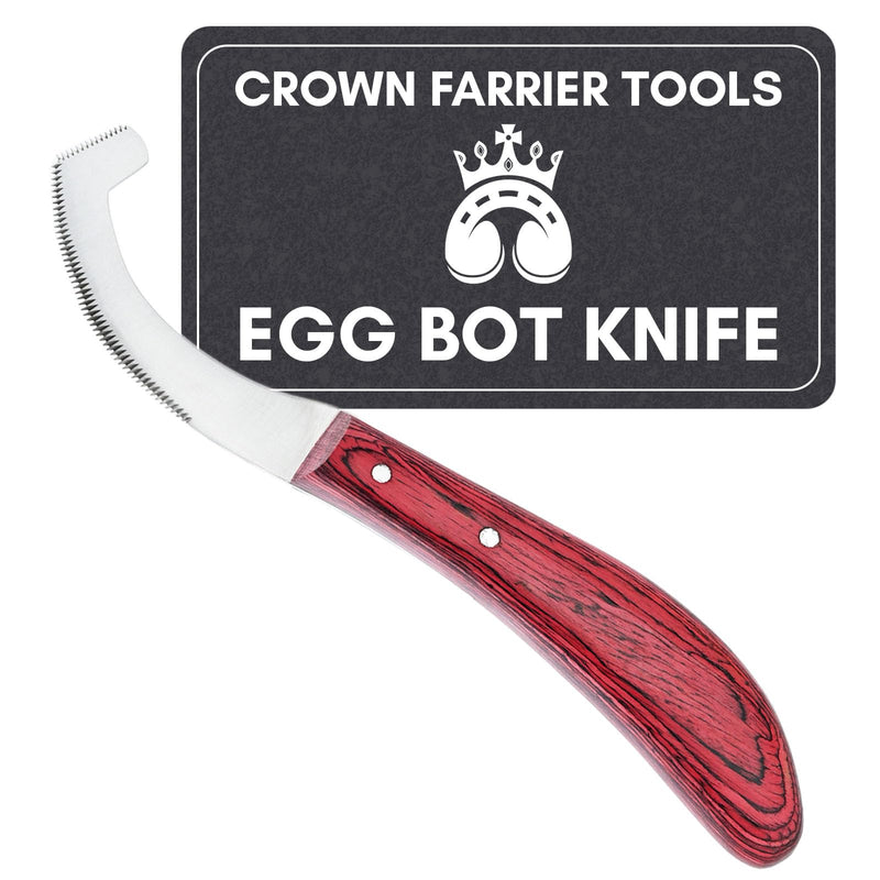 Pro Farrier Grooming Bugs Bot Knife– Stainless Steel Blade, Wooden Handle, Multi-Purpose Mane and Coat Cleaning Tool for Horses, Goats, and Cattle (Green) SoftRed - PawsPlanet Australia