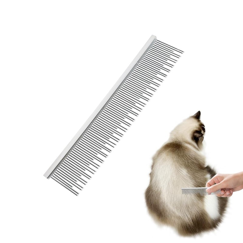 Pet Dematting Comb for Dogs and Cats, Stainless Steel Grooming Tool with Rounded Teeth, Effective on Mats & Tangles, Lightweight & Portable, Safe for Long/Short Hair, compact 4.6-inch ﻿ Small - PawsPlanet Australia