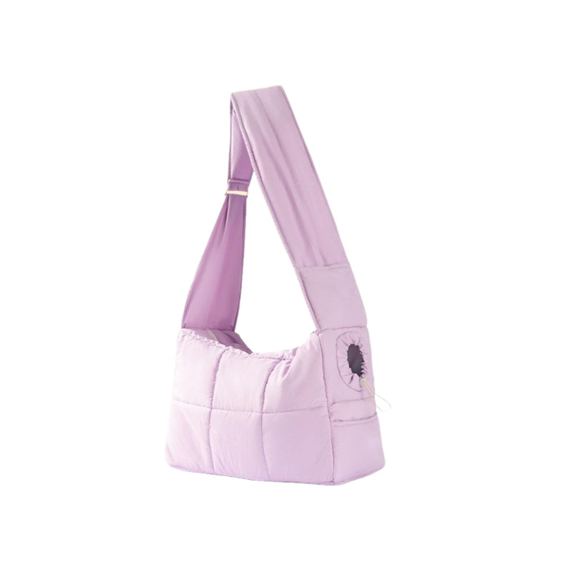 Mini Dog Purse Carrier with Pockets, Warm Cute Pets Bags with Secure Harness Clip, Cat Shoulder Bag for Outings, Lightweight Puppies Bags Kennel, Trained Pets Handbag Outdoor(Purple,One Size) One Size Purple - PawsPlanet Australia