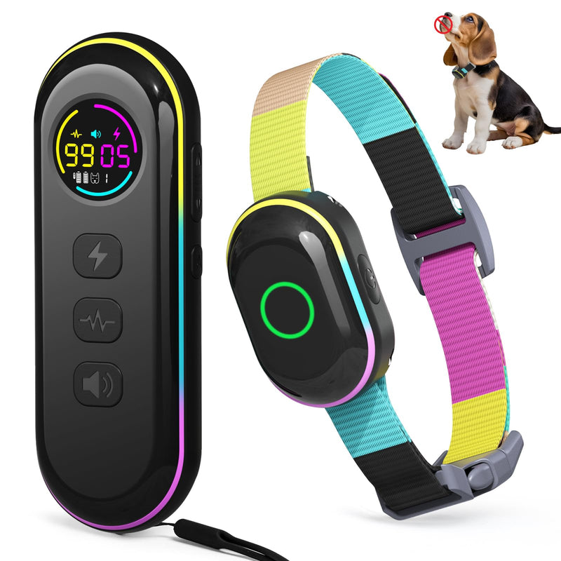 Lychee 2-in-1 Dog Shock Bark Collar Sport Smart Anti Barking Dog Training Correction Collar with 2000FT Remote Control and Shock Beep Vibration， IPX7 Waterproof for Small Medium Large Dogs(10-120lbs) - PawsPlanet Australia