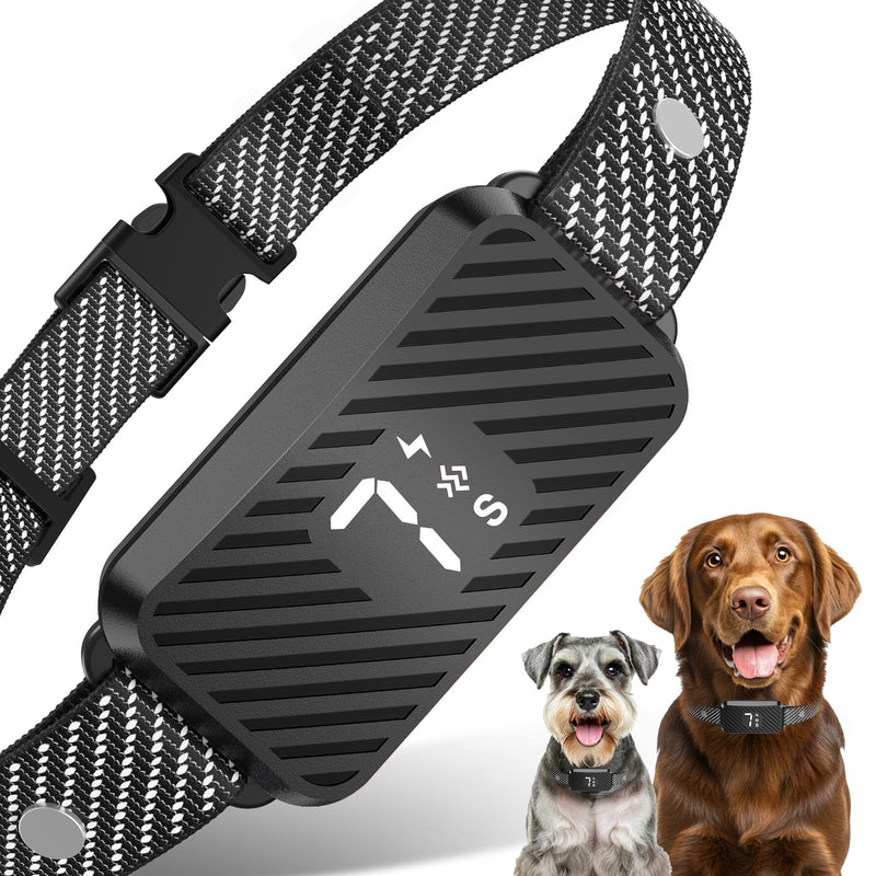 Dog Bark Collar for Large Medium Small Dogs, Rechargeable No-Bark Collar, Smart Barking Collar, Effective Bark Collar with 7-Level Sensitivity, 3 Beep & Vibration Modes, Waterproof, Black - PawsPlanet Australia