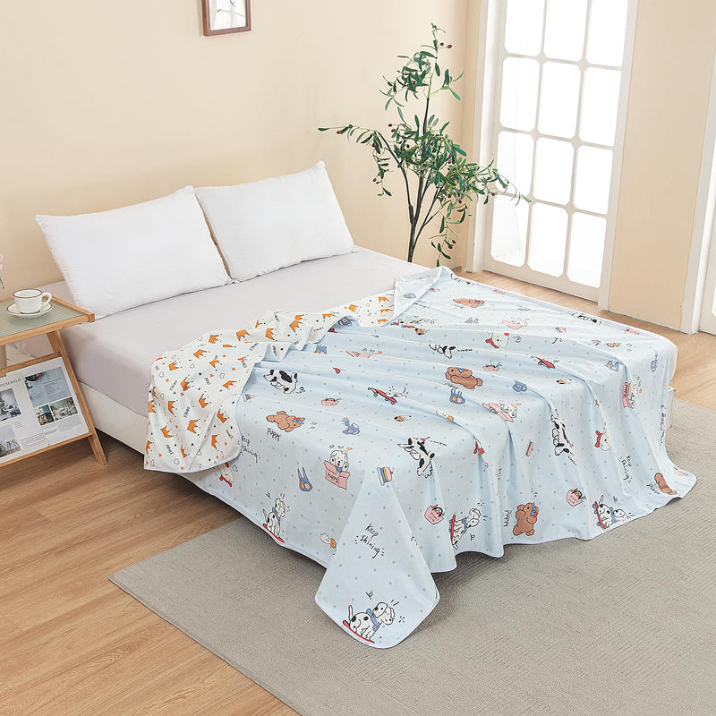 WenBags Waterproof Dog Bed Cover 60 * 80 Inches Throw Size,Pet Hair Resistant Reversible Couch Cover Mattress Protector,Leakproof Bed Liner/Sheet/Blanket for Adults Elderly Pets,Cute Dogs 60*80 Cute Dogs - PawsPlanet Australia