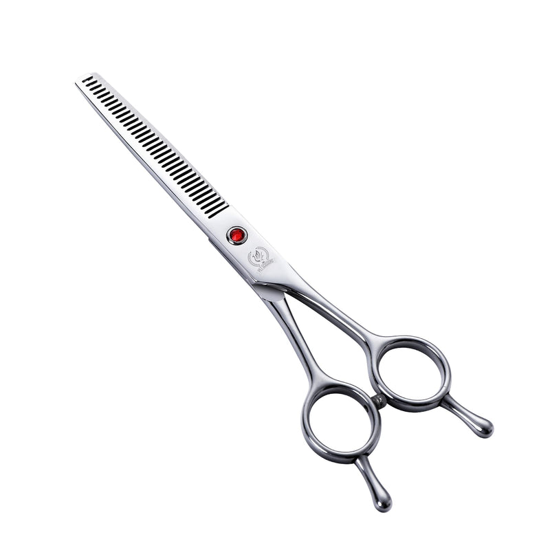 Fenice Peak 6.5" Thinning Scissors for Dog Groming 35 Teeth, 6CR Stainless Steel Dog Grooming Shears, Professional Pet Hair Trimming Thinner Scissor for Face, Body, Paws Thinning Scissor 6.5“ - PawsPlanet Australia