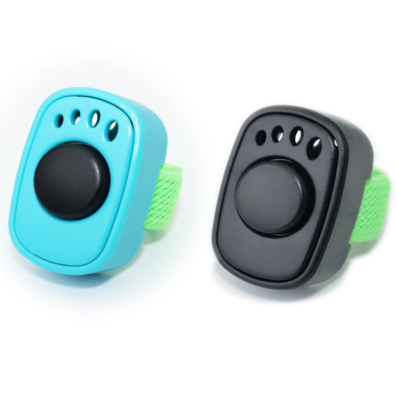 Pet Clicker for Dogs/Cats/Horses/Birds or Other Animals - Mini Finger Clickers for Training (Finger clickers Black+Blue) - PawsPlanet Australia