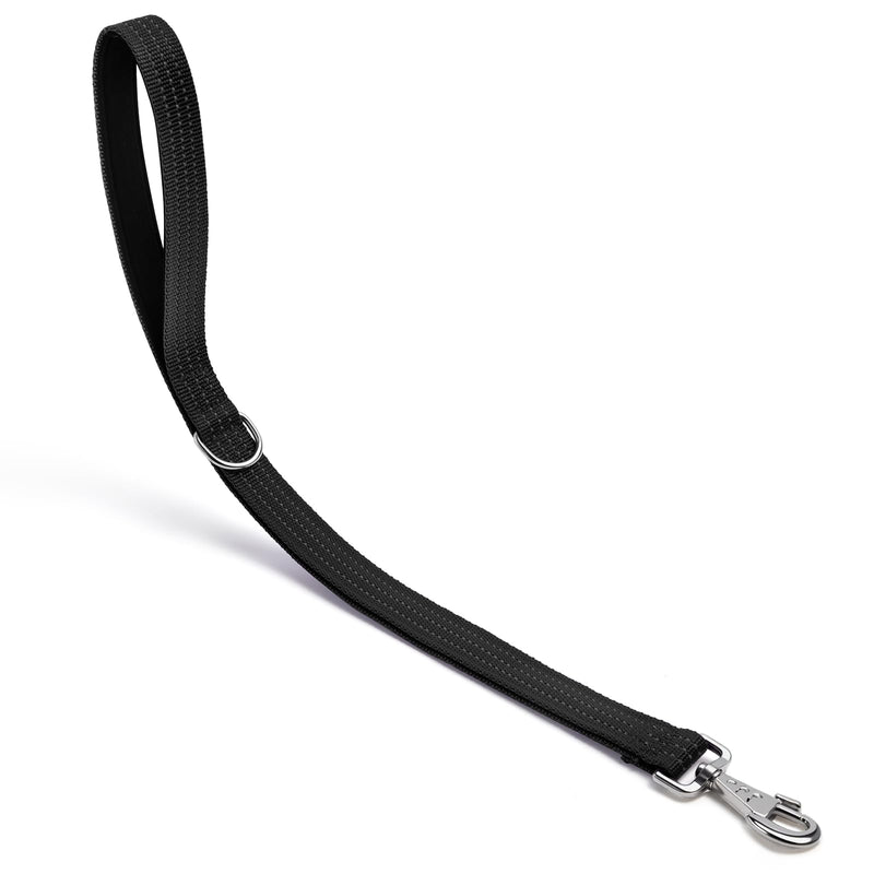 Dog Leash Heavy Duty Metal Hook,Reflective Training Lead,Nylon Traffic Padded Handle Short Dog Leashes. (Black, 24") Black 24" - PawsPlanet Australia