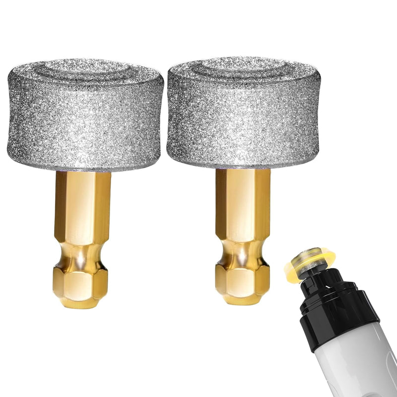 Dog Nail Grinder Replacement Head, 2 Pack Pet Nail Grinder Wheels Heads Bits, Diamond Grinding Heads, for All Models and Most Brands Dog Nail Grinders Accessory (Replaceable Grinding Head) - PawsPlanet Australia