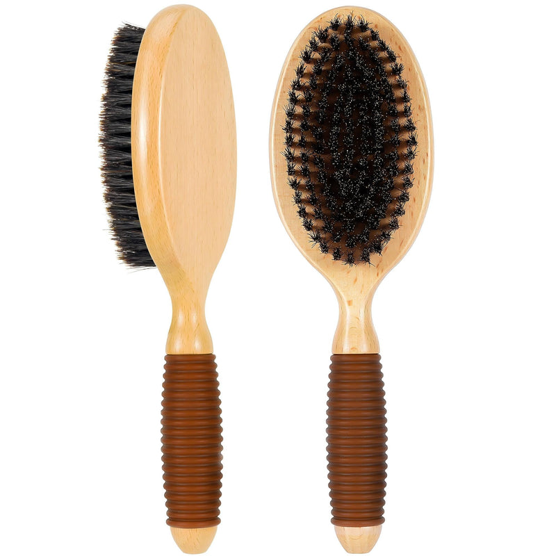 Boar Bristle Pet Brush for Short Haired Dogs and Cats, Dog Cast Hair Brush for Shedding with Beech Wood Handle and Non-Slip Rubber Boar Bristle for Short Haired - PawsPlanet Australia