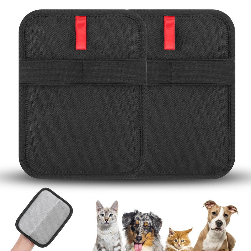 2 Pcs Pet Hair Removal Gloves Brush Double Sided Reusable Electrostatic Static Cat Hair Remover Glove for Dog Cat Grooming Fur Remover Mitt Tool for Clothing Couch Carpet Car Seat - PawsPlanet Australia