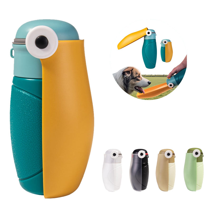 Dog Water Bottle, Leak Proof Portable Puppy Water Dispenser, Travel Puppy Water Bowl, Foldable Dog Water Bottle for Pets Outdoor Walking, Hiking, Travel, Food Grade Plastic (Green, 16.23 fl. oz) Green - PawsPlanet Australia