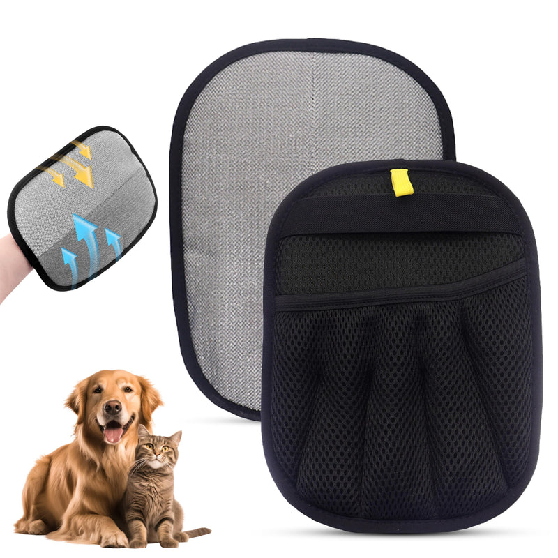 Pet Hair Removal Glove,Pet electrostatic Hair Removal Gloves, Washable Reusable Dogs Cats Hair Grooming Tools Gloves for Furniture Bed Sheets Couch Clothes Car Seat【2025 Upgraded】 - PawsPlanet Australia