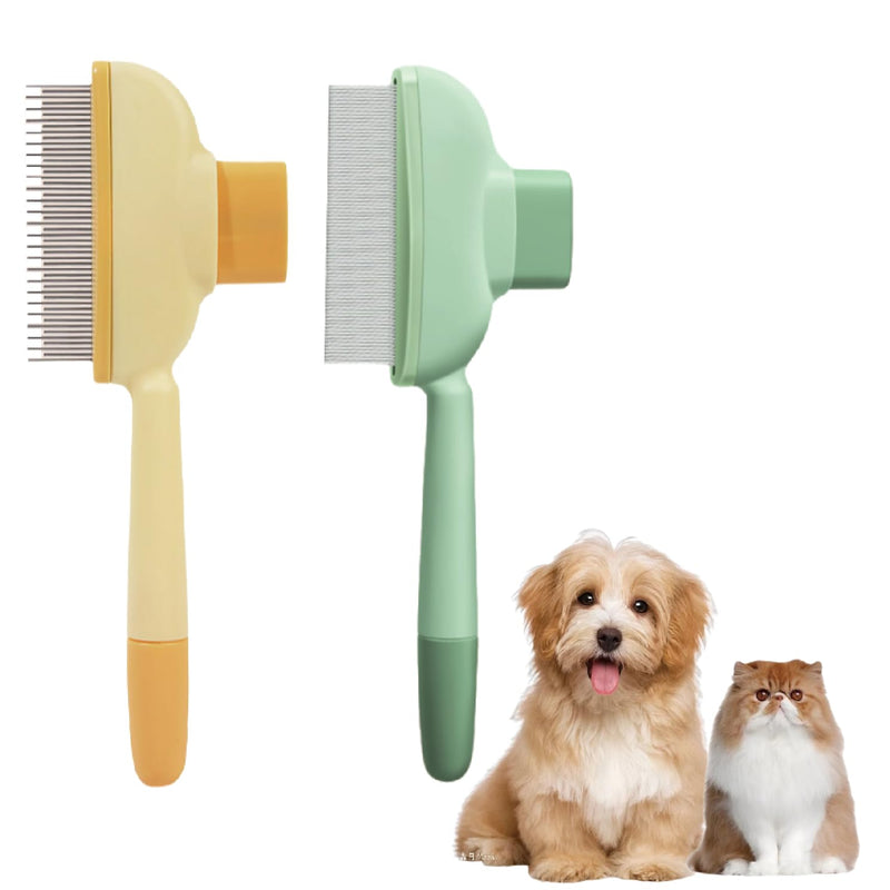 Flea Comb for Cats & Dogs - Dual-Sided Pet Hair Removal Comb with Long/Short Stainless Steel Teeth - Effective Deshedding Brush for Shedding Control & Grooming - PawsPlanet Australia