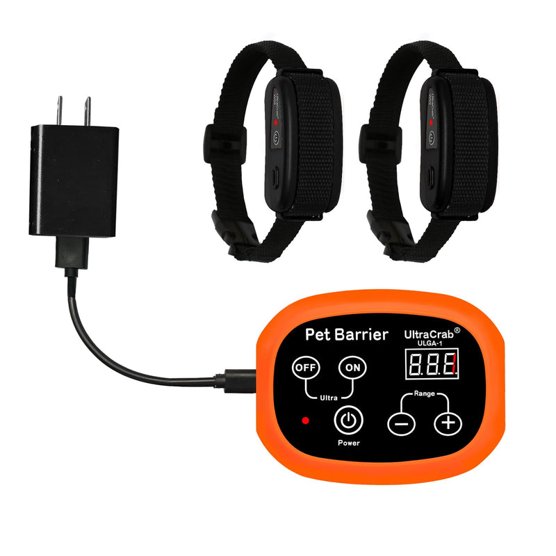 Indoor Pet Barrier for 2 Dogs, Wireless Indoor Electric Fence, Pet Gate, Keeps Areas Off Limits, 2 Dog Fence Syetem Waterproof/Rechargeable Training Collars (Orange, Indoor 2 Dog System) - PawsPlanet Australia