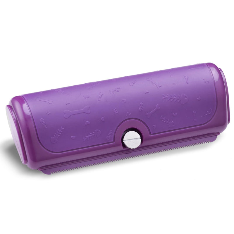 Deshedding Brush for Dogs, Cats, Horses & Rabbits – Professional Pet Grooming Comb,Removes Loose Fur & Undercoat,Gentle Stainless Steel Blade,Easy Clean Handle,Grooming cat brush (Purple) Purple - PawsPlanet Australia