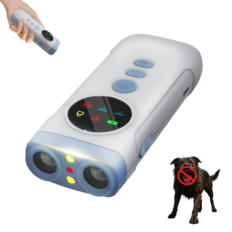 Dog Bark Deterrent Devices, 2X Ultrasonic Anti Barking Device for Dogs, Color Display & 50ft Range, Pet Gentle Anti Barking Device, Portable Safe & Effective Alternative to Bark Collars (Blue) Blue - PawsPlanet Australia