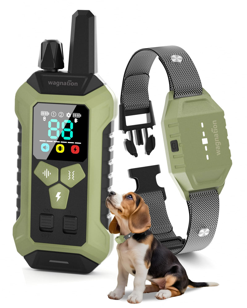 Dog Shock Collar with Remote Control, 4000FT Dog Training Collar with Beep(1-9) & Vibration(1-9) & Safe Static(1-99), IPX7 Waterproof & Rechargeable Shock Collar for Dogs All Breeds 10-120lbs - PawsPlanet Australia