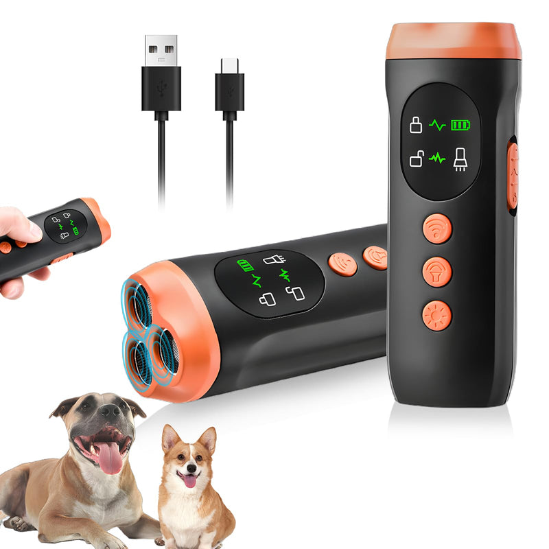 Ultrasonic Dog Bark Deterrent Device: Rechargeable Anti Barking Device for Dogs with 3 Modes - Up to 35FT Range Safe Humane Training Tool - Small Medium Large Dogs Indoor Outdoor Use - PawsPlanet Australia