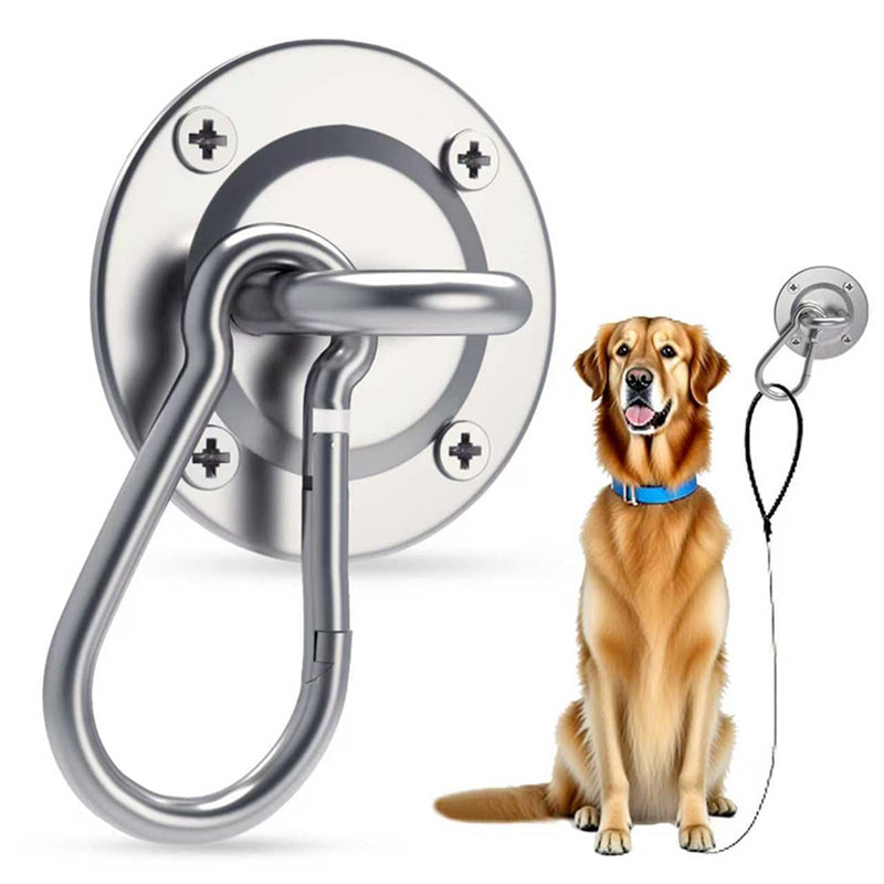 Dog Tie Out Cable & Leash, Heavy Duty Stainless Steel Wall-Mounted Holder for Indoor & Outdoor Use, Perfect for Small, Medium & Large Dogs in Yards, Picnics & Camping - PawsPlanet Australia