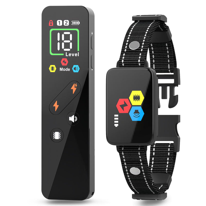 Dog Shock Collar with LCD Remote Control Have Beep/Vibration/Secure E-Shock Modes 3300 FT Rechargeable IP67 Waterproof Dog Training Collar for All Dogs - PawsPlanet Australia