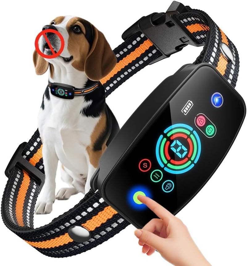 Dog Bark Collar for Large Medium Small Dogs, Rechargeable Smart Bark Control Collars, Automatic Anti Barking Training Collar with 5 Adjustable Sensitivity Beep, Vibration, Shock Modes - PawsPlanet Australia