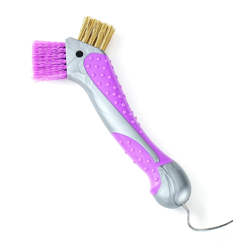 Horse Hoof Pick with Dual Brush,TPR Non-Slip Grip, Farrier Tool Hoof Pick for Horse Hoof Cleaning and Grooming - PawsPlanet Australia