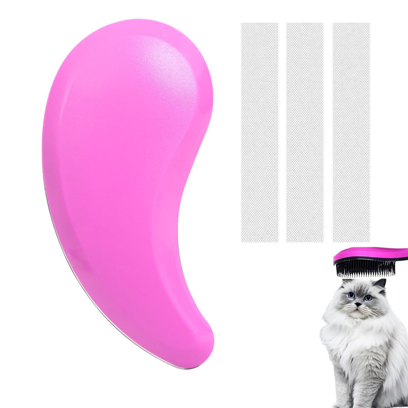 Cat Brush for Shedding - Perfect Grooming Tool for Long-Haired Cats | Deshedding & Hair Remover for Indoor Pets (Pink) Pink - PawsPlanet Australia