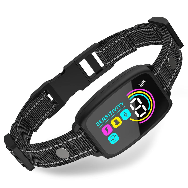 Auto Anti Barking Collar for All Dogs Beep/Vibration/E-Shock, 8 Leves Sensitivity Sound Smart Detection Smart Stop Barking Dog Collar Rechargeable IP67 Waterproof - PawsPlanet Australia