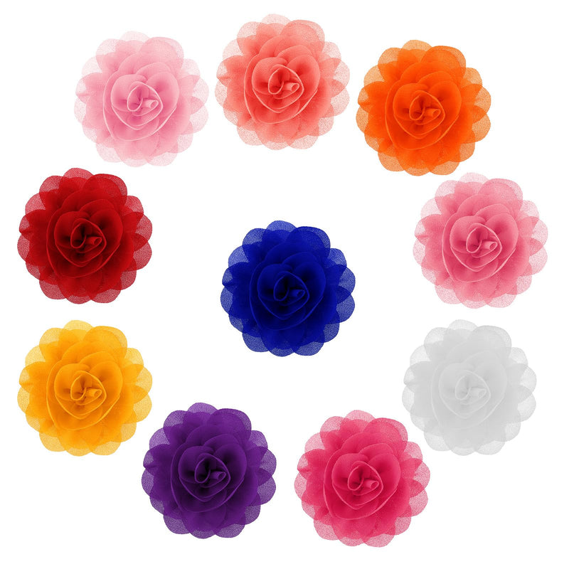 10 PCS Dog Collar Flower Accessories Pet Charms, 3.15 Inch Colorful Pet Charms Puppy Pet Flower Collars for Dogs, Cats Grooming Accessories - PawsPlanet Australia