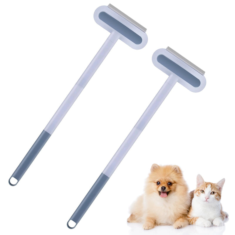 OMISTAR 2 Pcs 23.6 Inch Pet Hair Removal Tool, 4-in-1 Multifunctional Fur Cleaner with Extendable Handle, Reusable Dog Cat Hair Remover Brush for Furniture, Carpet, Couch, Bedding & Car Interiors - PawsPlanet Australia