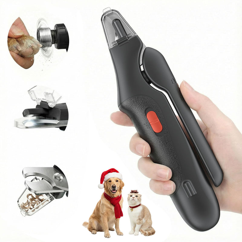 2 in 1 Dog Nail Clippers & Cat Nail Clippers Trimmers for Large Medium Small Dogs Cats Claw Trimmer Quick Sensor and Safety Guard USB Rechargeable Dogs Nail Trimmer with Catcher & 2 LED Lights Black - PawsPlanet Australia