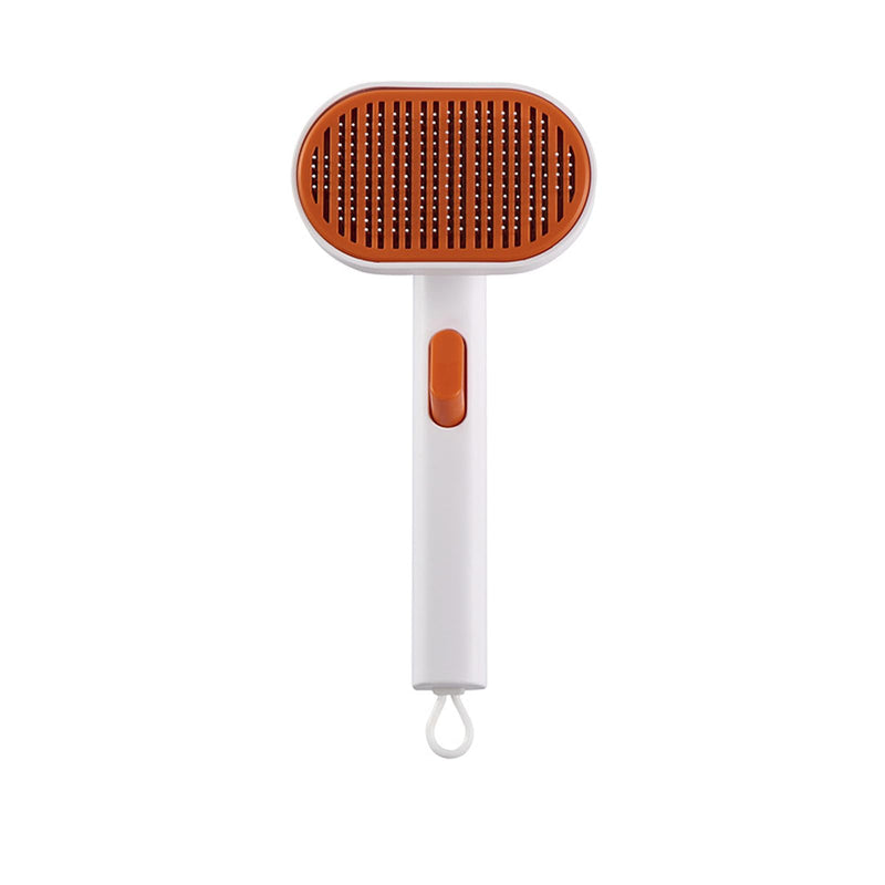 Cat Brush for Shedding with Release Button, Efficient Pet Hair Removal Tool for Indoor Cats & Dogs, Self-Cleaning Comb Grooming Brushes, White - PawsPlanet Australia
