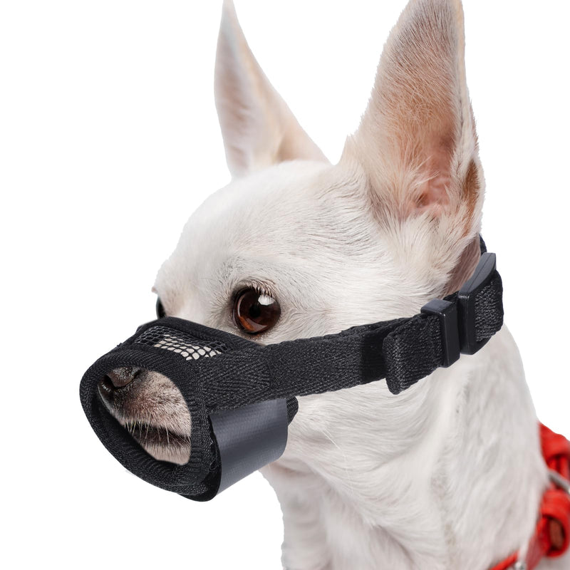 Dog Muzzle Mesh Muzzle Soft Mesh Muzzles Soft Covered Mouth Guard with Adjustable Strap for Small Medium Large Dog Breathable Dogs Mouth Guard for Prevent Biting Chewing Grooming Allow Pant Drink - PawsPlanet Australia