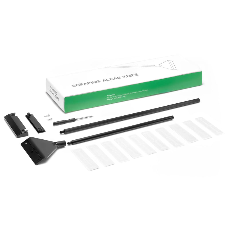 CXY Aquarium Cleaning Tools, Telescopic Handle Aquarium Cleaner, Aluminum Alloy Algae Scraper, with 10 Blades - PawsPlanet Australia