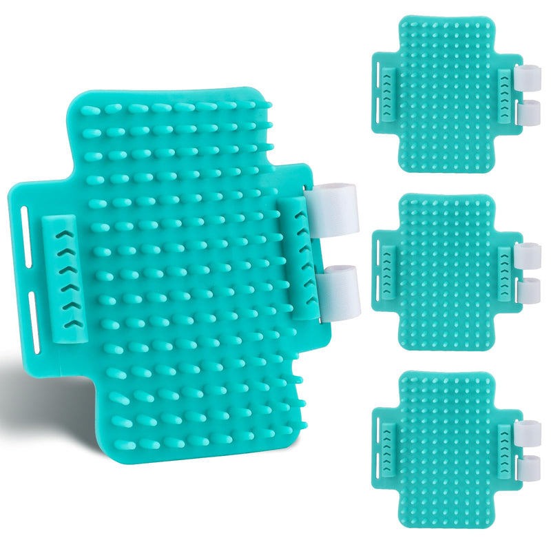 4 Pieces Adjustable Cat Self Groomer, TPR Cat Face Scratcher, Pet Self Grooming Corner Scratching Brush Tickling Comb for Long Short Hair Kitten Climbing Frames Table Legs (Mint Green) - PawsPlanet Australia