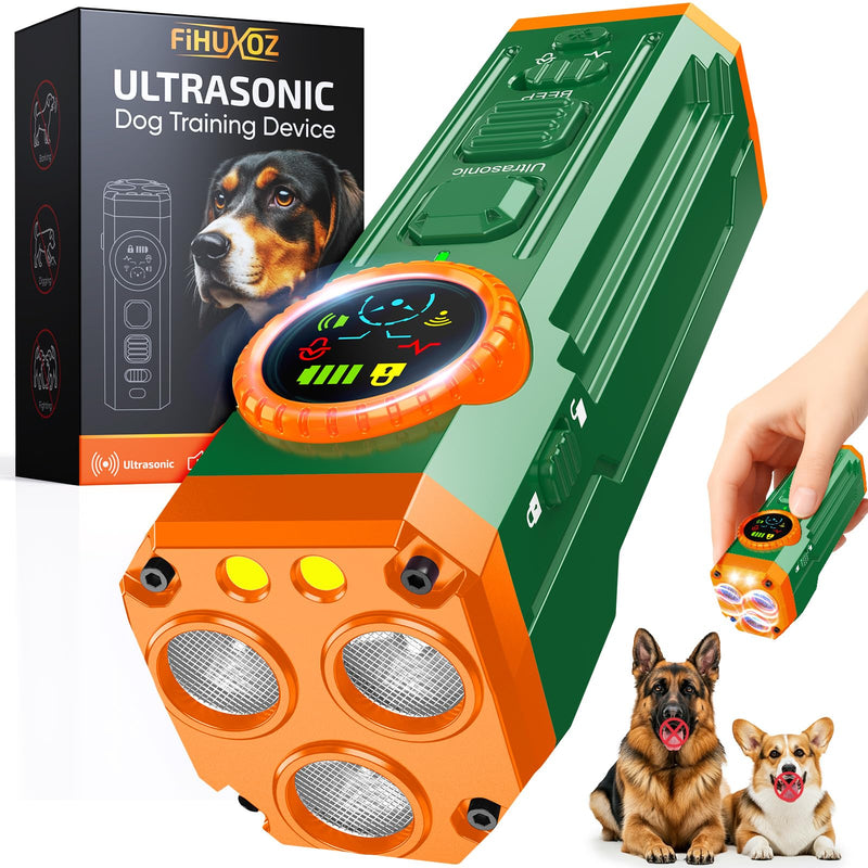 Dog Bark Deterrent Devices, 2025 Upgraded 3X Sonic Emitters Anti Barking Device for Own Or Neighbor's Dog, Safe & Effective Portable Ultrasonic Dog Bark Shield Rechargeable Dog Barking Silencer Green - PawsPlanet Australia