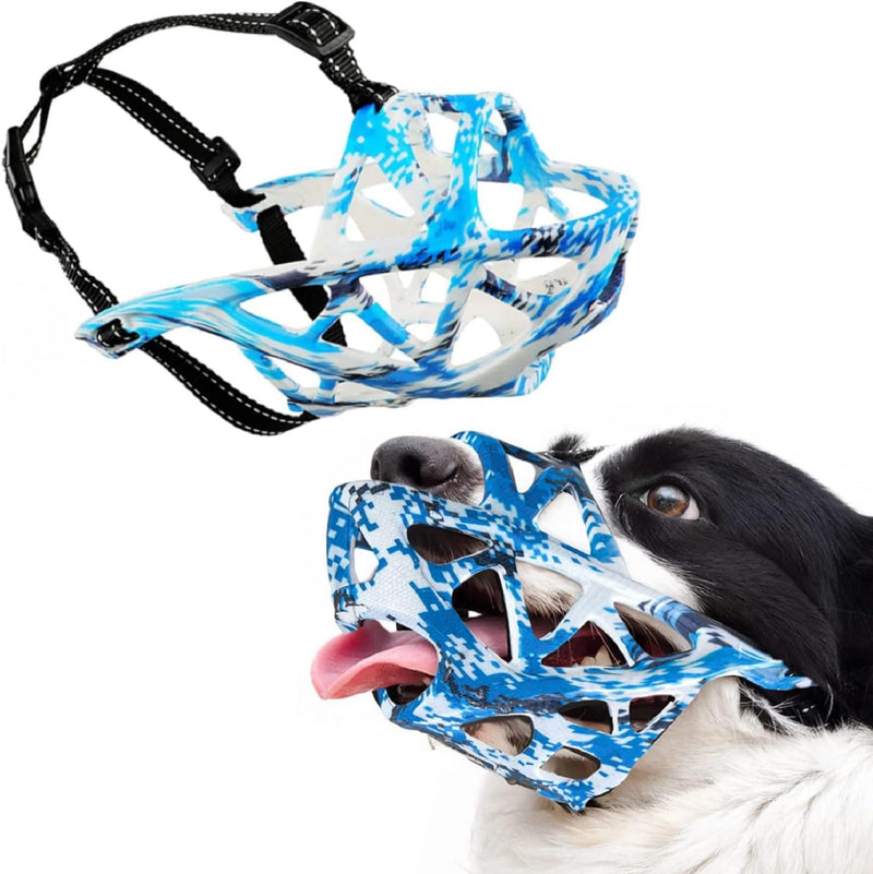 Dog Muzzle for Small, Medium, Large and Extra Large Dogs, Allows Panting and Drinking, Breathable, Adjustable Ring Pet Muzzle for German Shepherds, Huskies, Labrador Retrievers M - PawsPlanet Australia