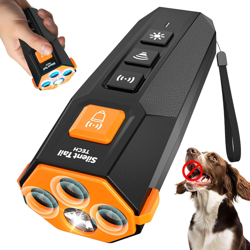 Dog Bark Deterrent Device – Anti Barking Device for Dogs with Triple Ultrasonic Emitters, 4 Modes, LED Light – Immediate Results – Safe & Humane – Indoor/Outdoor - PawsPlanet Australia