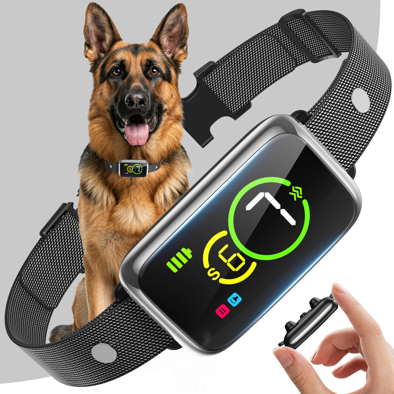 Smart Dog Bark Collar, Automatic Stop Bark Collar for Large, Medium, Small Dogs, Safe & Humane Barking Collar with Beep, Vibration & 7 Adjustable Sensitivity, Anti Barking Device IP67 Waterproof - PawsPlanet Australia