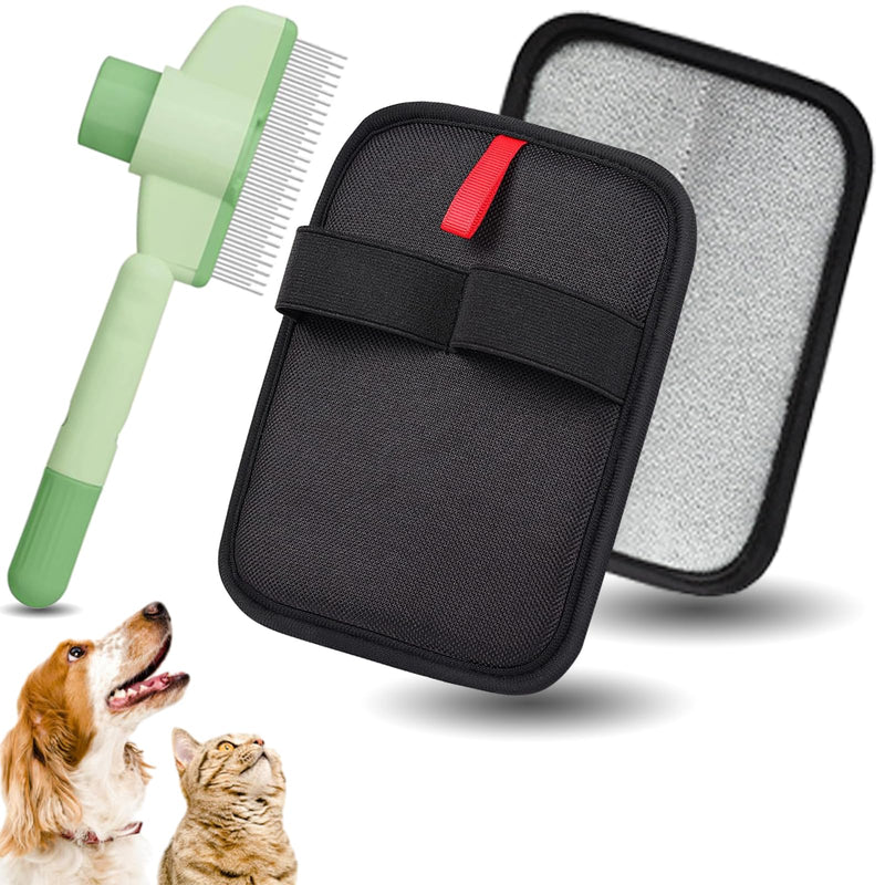 Pet Hair Removal Glove, Electrostatic Pet Hair Removal Gloves, Cat Comb, Dog Comb, Washable Reusable Dogs Cats Hair Gloves for Furniture, Bed, Sheets, Couch, Clothes, Carpet, Car Seat, Curtain 2 - PawsPlanet Australia