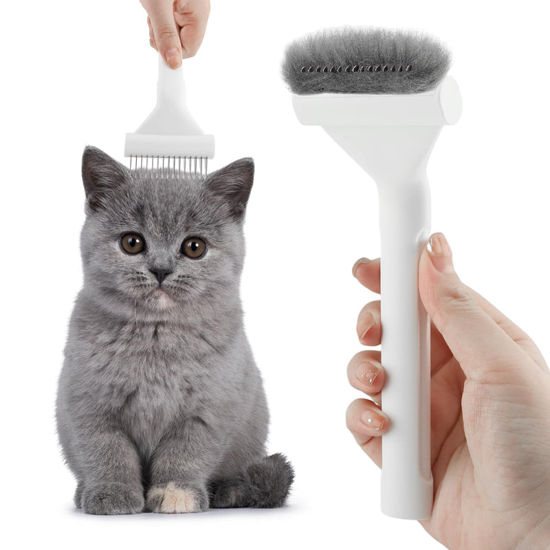 Cat Brushes, Dematting Deshedding Brush For Short Haired Cats & Dogs Cat Deshedding Brush Dematting Comb Gently and Effectively Remove Loose Hair and Matted Fur(COLOR:white) white - PawsPlanet Australia