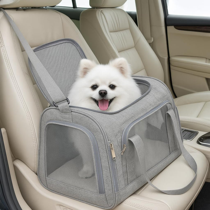 Movelo, Pet Carrier with Two Entrances – Top & Side Opening Soft-Sided Travel Carrier for Cats & Small Dogs up to 25?lbs – Airline Approved, Mesh Ventilation, Removable Pad & Shoulder Strap - PawsPlanet Australia