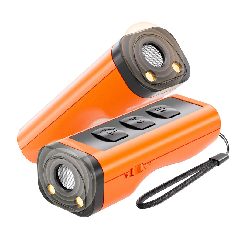 VUL Dog Bark Deterrent Devices 2 Pack,Anti Barking Device for Dogs(Own Or Neighbour'S Dog), Long Range Ultrasonic 50ft, Alternative to Painful Dog Training Collars and Bark Collars,Dogs Training Orange - PawsPlanet Australia