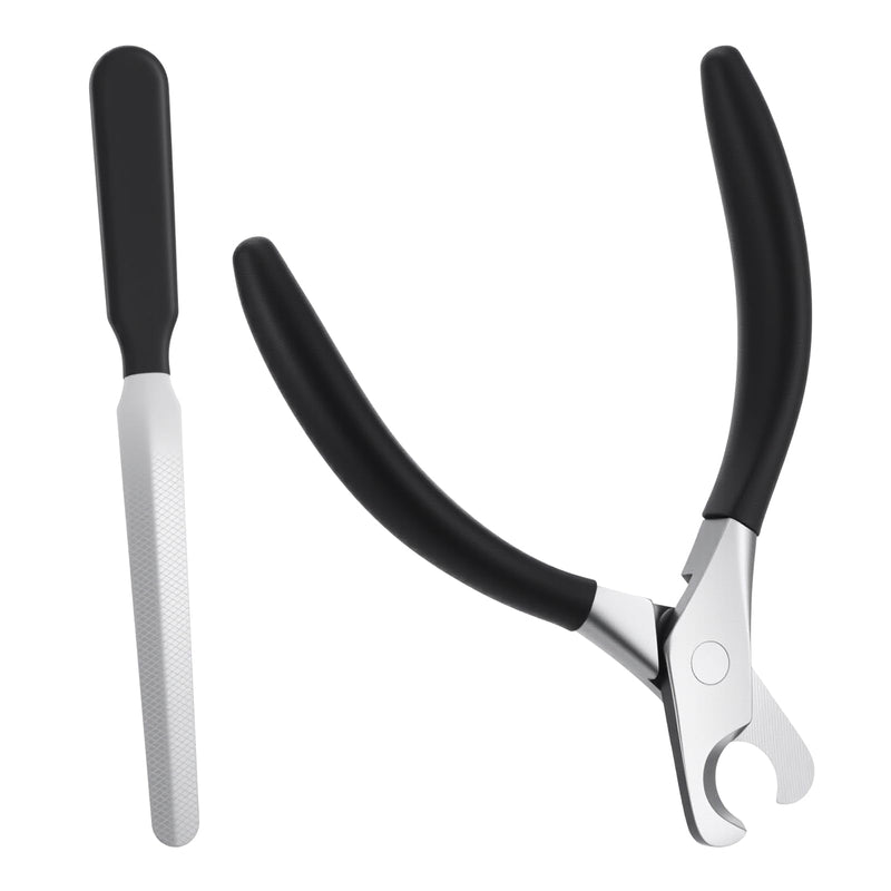 Heavy Duty Dog Nail Clippers - Cuts Thick Nails Like Butter, Wide Open Dog Nail Clippers Professional Nail-Trimmer for Large Breed with Razor Sharp Blade (Black) - PawsPlanet Australia