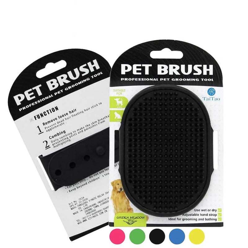 Self Cleaning Slicker Brush, Dog Cat Bunny Pet Grooming Shedding Brush, Easy to Remove Loose Undercoat, Pet Massaging Tool Suitable for Pets with Long or Short Hair (Black) Black