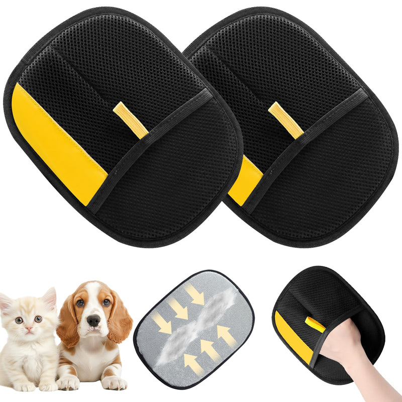 2PCS Pet Hair Remover Gloves, Electrostatic Pet Hair Removal Gloves for Cats & Dogs, Reusable Double Sided Pet Hair Remover,Versatile Grooming Gloves for Washing, Deshedding, Grooming - PawsPlanet Australia